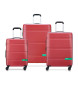 Delsey Paris Set De Tres Maletas rojo