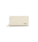 Desigual Off-white strukturierte Brieftasche mit Aufnäher