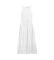 Desigual Vestido combinado midi blanco