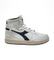 Diadora Mi Basket Used Leather Sneakers white