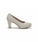 Dorking by Fluchos White Blesa leather shoes -Height heel 6cm