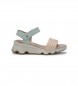 Dorking by Fluchos Blå Lais-sandaler i läder -Höjd 6 cm