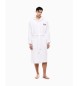 EA7 Peignoir en coton ponge blanc