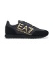 EA7 Schwarz-weiße Vintage-Sneakers Schwarz
