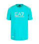 EA7 T-shirt 7 lignes bleu