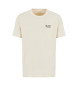 EA7 T-shirt beige slim fit a maniche corte