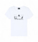 EA7 T-shirt z metalowymi ćwiekami i logo, biały