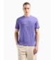 EA7 Visibility Crewneck T-Shirt i bomull, lila