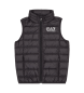 EA7 Core Identity Boy black down foldable quilted down waistcoat