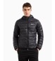 EA7 Chaqueta de plumas plegable Core Identity con capucha negro