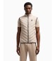 EA7 Foldable quilted waistcoat in beige technical fabric