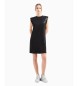 EA7 Graphic Series short dress in black stretch cotton