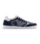 EA7 Skórzane sneakersy Heritage Eagle w kolorze czarnym
