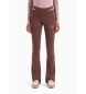 EA7 Bas de survêtement Core Lady en coton stretch marron