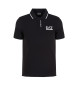 EA7 Klassisches schwarzes Poloshirt
