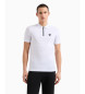 EA7 Polo Zipper with Logo white