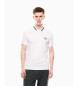 EA7 Golf Club Poloshirt van witte katoen/stretch modal blend, gebreid in wit