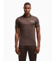 EA7 Kortærmet poloshirt i viskose Gold Label brun