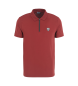 EA7 Premium Shield-Poloshirt aus burgunderfarbener Stretch-Viskosemischung