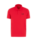 EA7 Polo en coton extensible rouge Core Identity