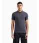 EA7 Polo Core Identity en coton stretch gris