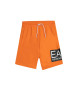 EA7 Pantaloncini basic con logo arancione