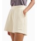 EA7 Beigefarbene Stretch-Shorts