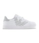 EA7 White logo trainers