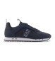 EA7 Sneakers con lacci blu navy, neri e bianchi