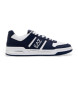 EA7 Sapatilhas de couro Navy Baseline