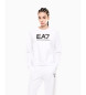 EA7 White cotton blend sweatshirt