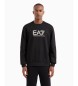 EA7 Visibility crew neck sweatshirt in cotton blend   black