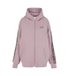 EA7 Hooded sweatshirt with pink logo stripe