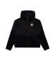 EA7 Sweat  capuche avec appliques en nylon noir