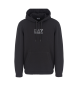 EA7 Core identity uniseks sweatshirt met capuchon van katoenmix, uniseks
 zwart