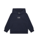 EA7 Core Identity navy cotton hooded sweatshirt with hood