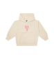 EA7 Sudadera de algodn elstico con capucha Visibility Girl beige