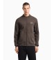 EA7 Lux Identity sweatshirt in brown cotton blend interlock