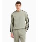EA7 Logo Series knitted sweatshirt grey-green