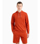 EA7 Zichtbaarheid hoodie in katoen oranje
