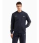 EA7 Katoenen sweatshirt met rits uit de serie graphic navy