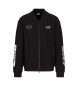 EA7 Sweat zipp en coton de la srie graphique noir