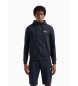EA7 Core Identity-sweatshirt med hætte i navy-blanding