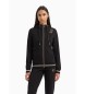 EA7 Core Lady hooded sweatshirt with black stretch cotton hoodie