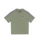 EA7 T-shirt Girocollo 7 Righe in Cotone Verde