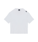 EA7 T-shirt  col ras du cou en coton blanc Logo Series