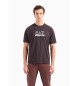 EA7 Dynamic Athlete crew neck T-shirt in technical fabric VENTUS7  dark brown