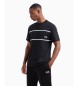 EA7 Athletic Colour Block T-shirt med rund hals svart