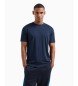 EA7 T-shirt com gola redonda e mistura de modal Lux Identity em azul marinho