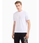 EA7 T-shirt com gola redonda Visibility em tecido de malha de algodo branco